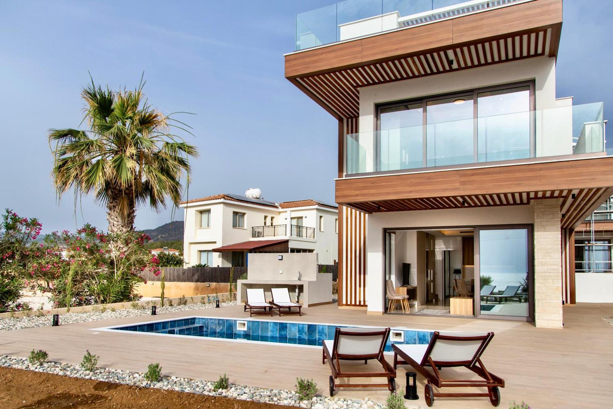 Santa Barbara Seafront Villas W Jacuzzi Pool 파포스 외부 사진